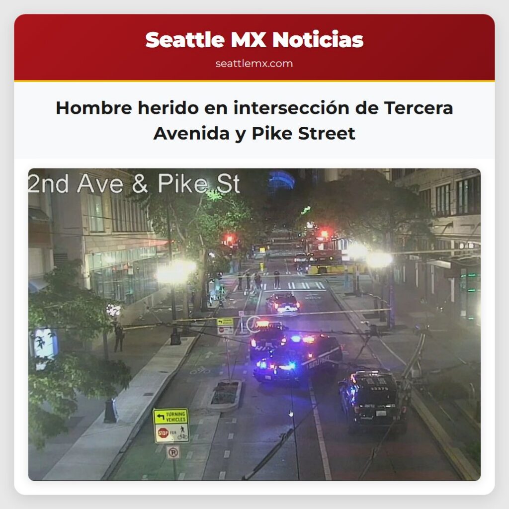 Hombre herido en intersección de Tercera Avenida