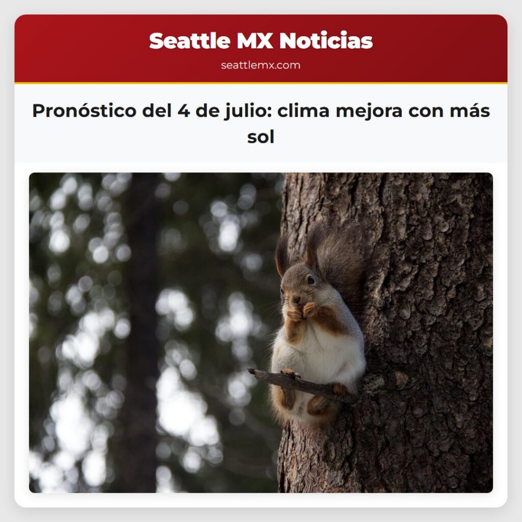 Pronóstico del 4 de julio: clima mejora con más