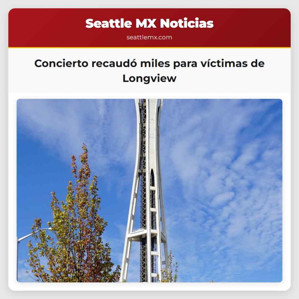 Concierto recaudó miles para víctimas de Longview