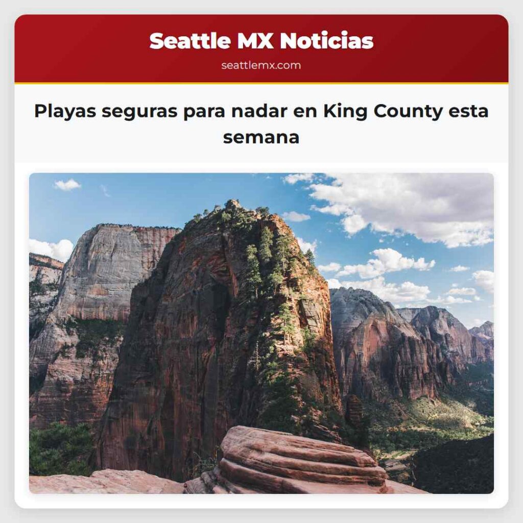 Playas seguras para nadar en King County esta
