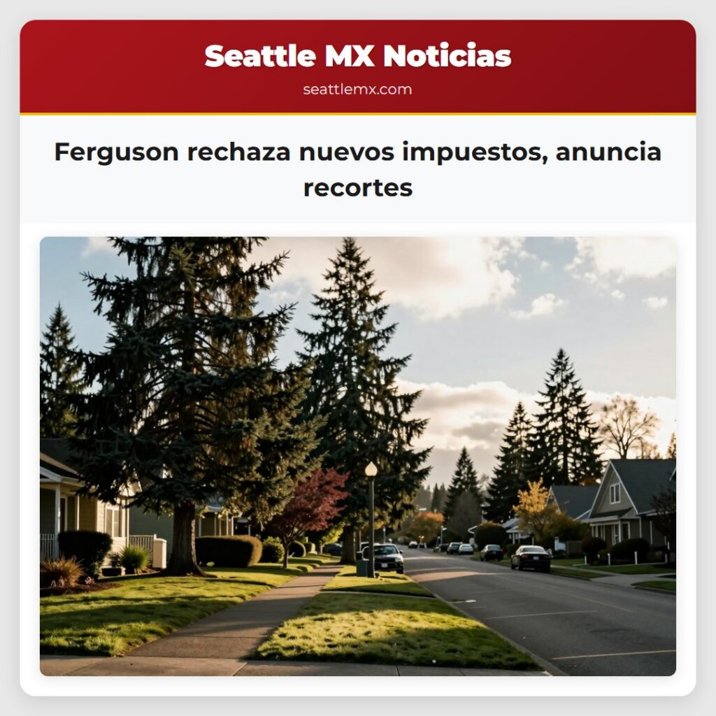 Ferguson rechaza nuevos impuestos, anuncia