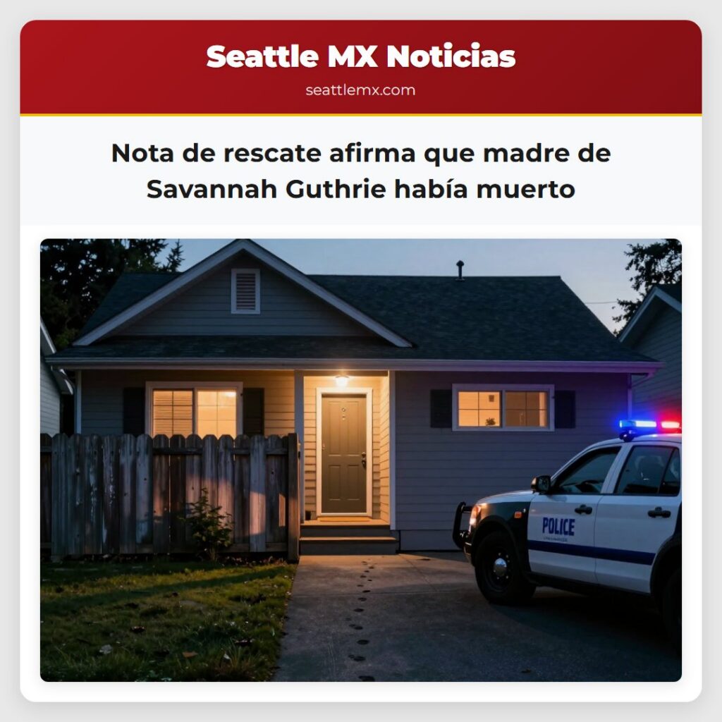 Nota de rescate afirma que madre de Savannah