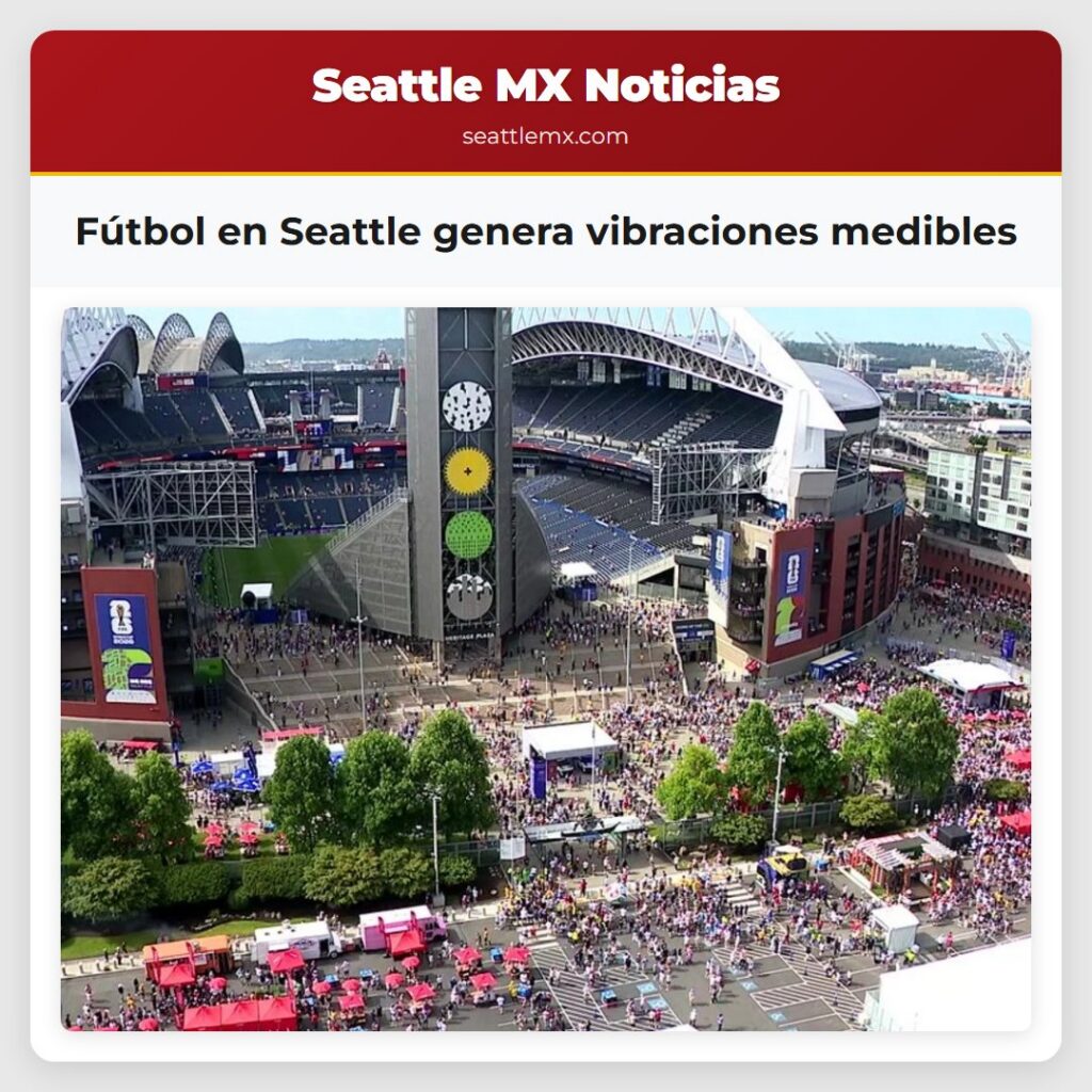 Fútbol en Seattle genera vibraciones medibles