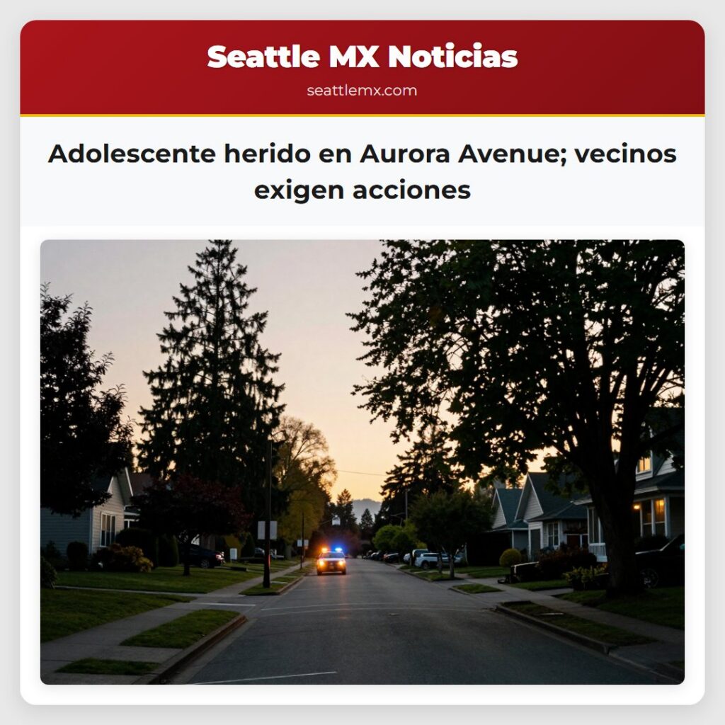 Adolescente herido en Aurora Avenue; vecinos