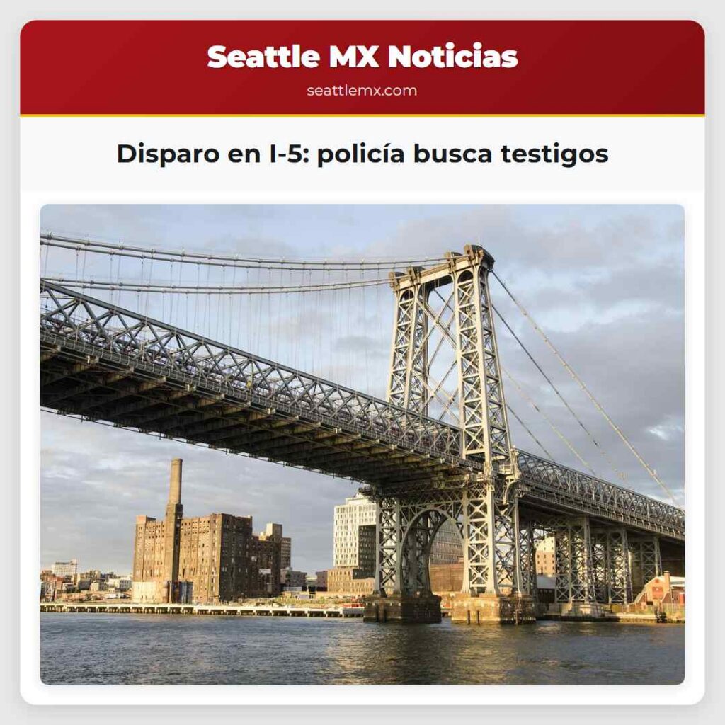 Disparo en I-5: policía busca testigos
