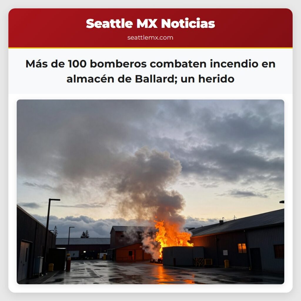 Más de 100 bomberos combaten incendio en almacén