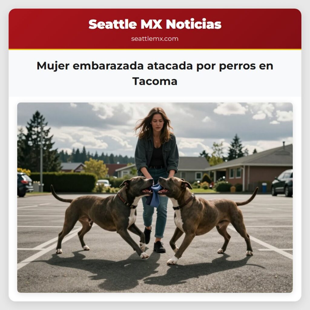Mujer embarazada atacada por perros en Tacoma
