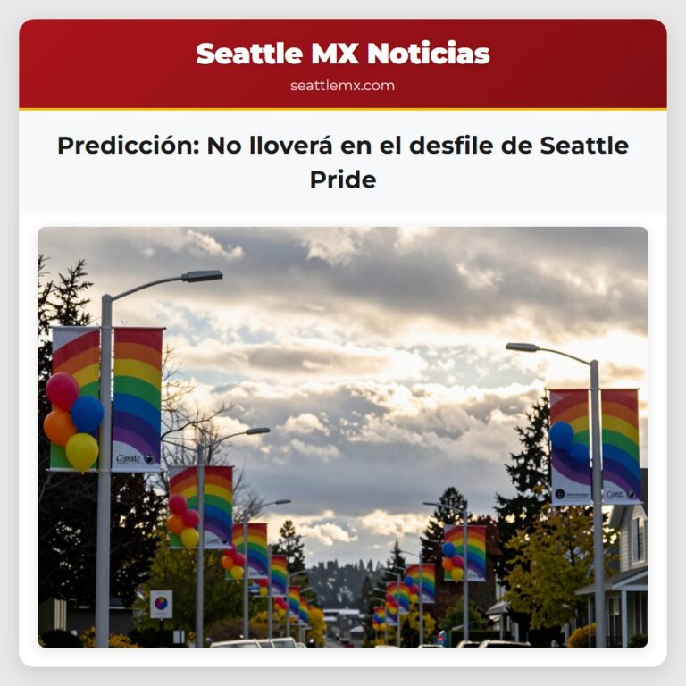 Predicción No lloverá en el desfile de Seattle Pride
