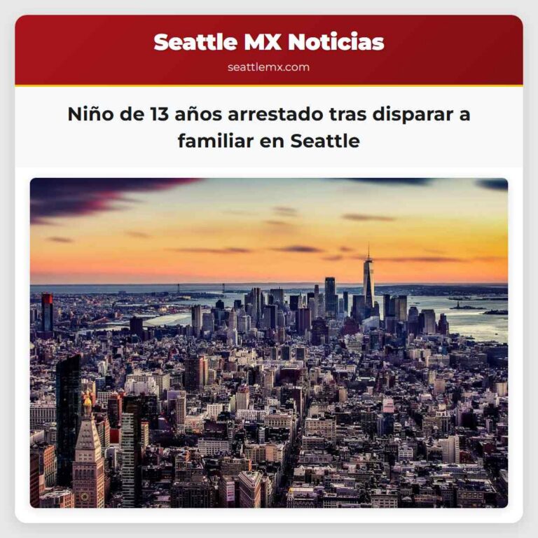 Niño de 13 años arrestado tras disparar a familiar en Seattle
