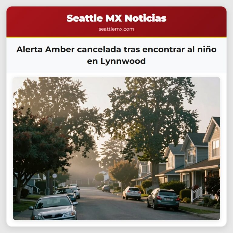 Alerta Amber cancelada tras encontrar al niño en Lynnwood