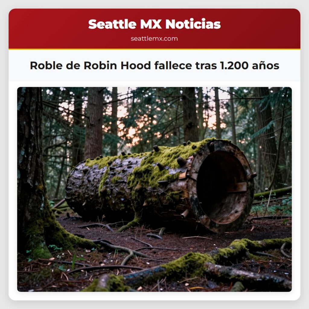 Roble de Robin Hood fallece tras 1.200 años