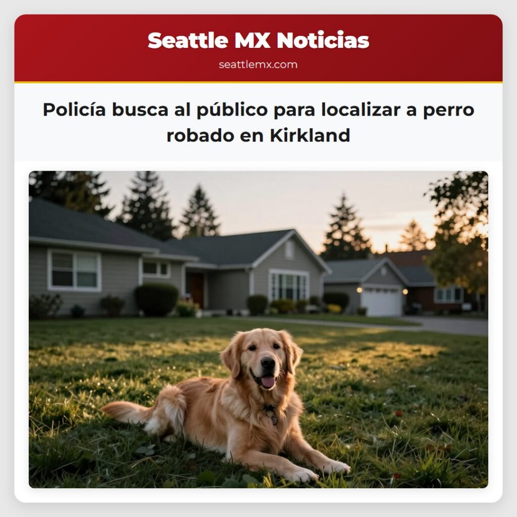 Noticias De Seattle 2 Policía busca al público para localizar a perro