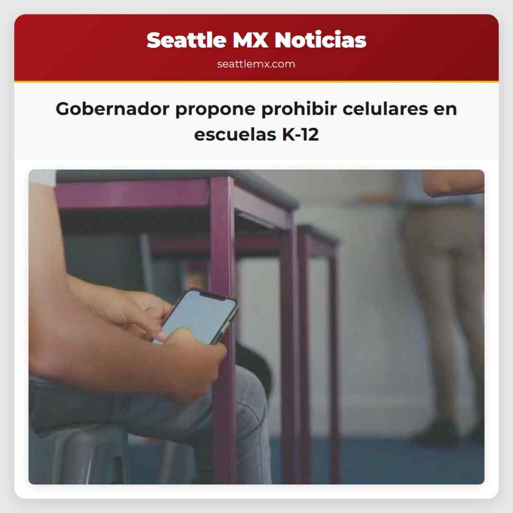 Gobernador propone prohibir celulares en escuelas