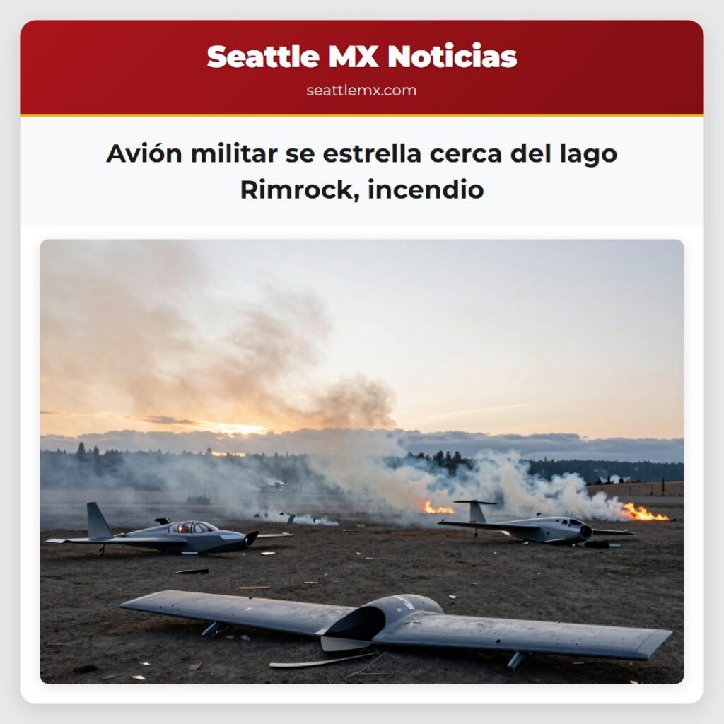 Avión militar se estrella cerca del lago Rimrock,