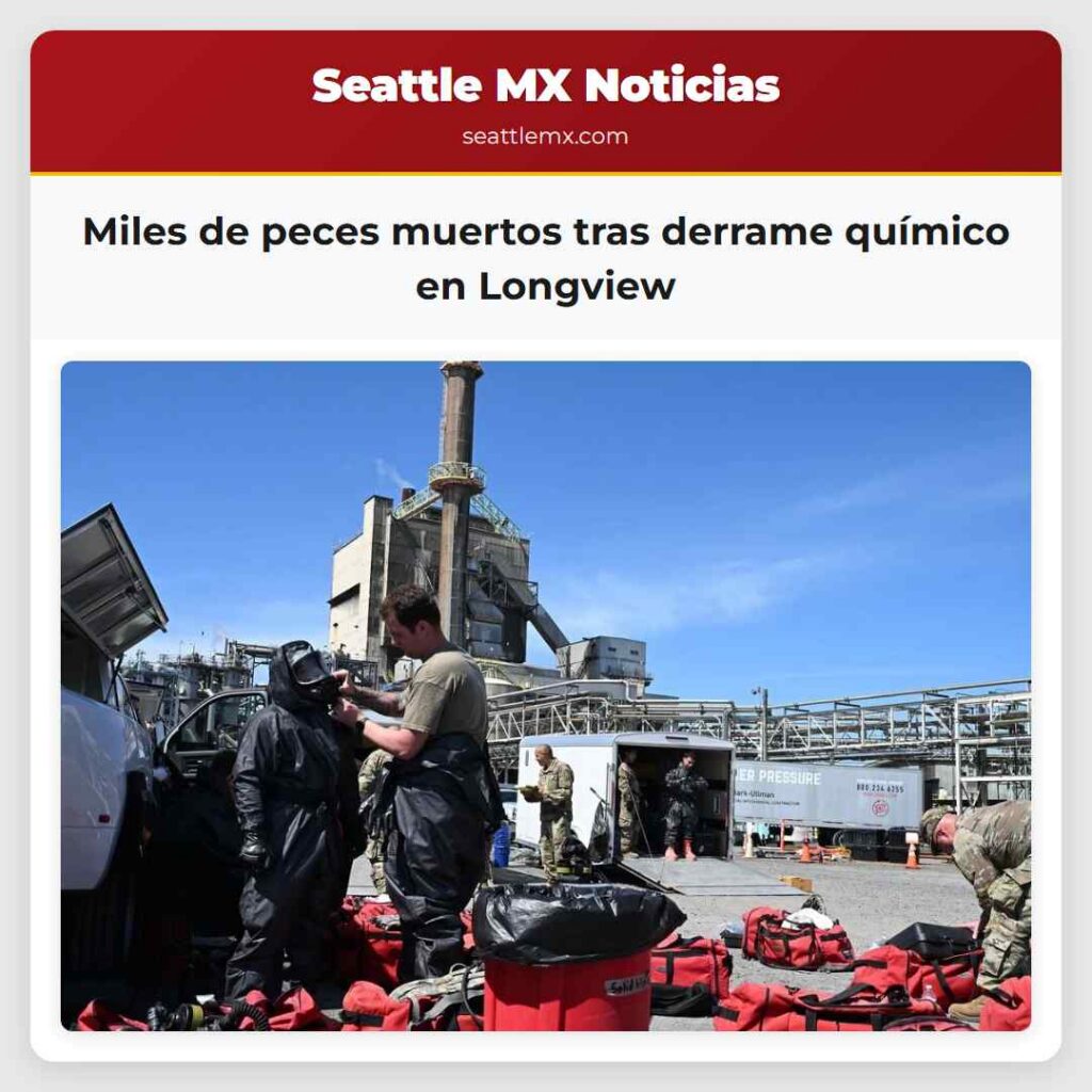 Miles de peces muertos tras derrame químico en