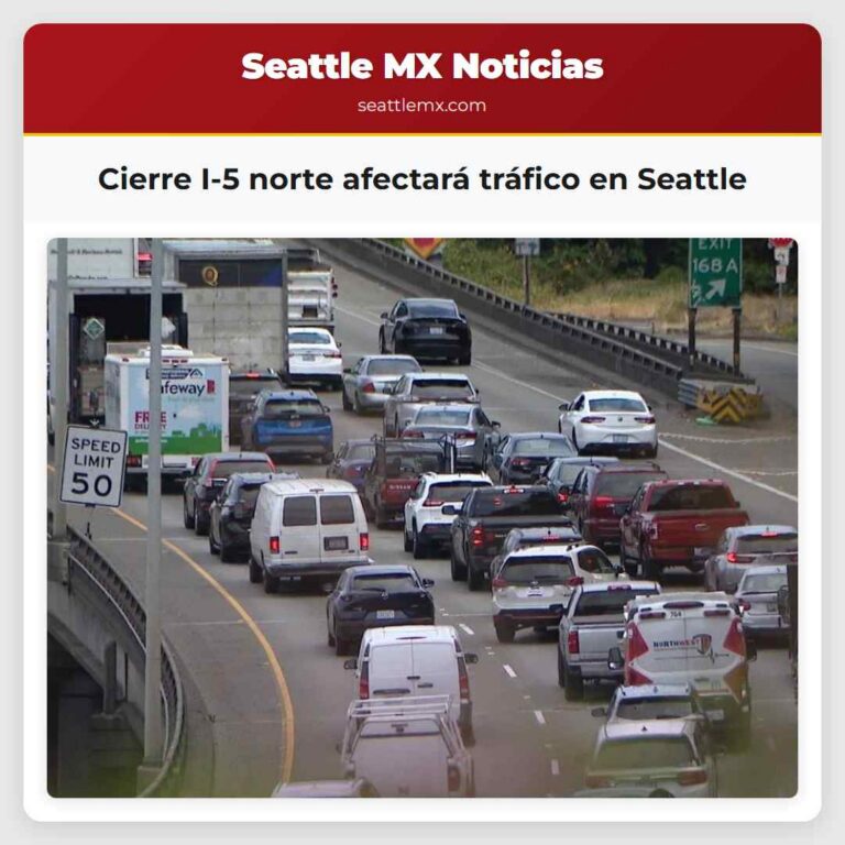 Cierre I-5 norte afectará tráfico en Seattle