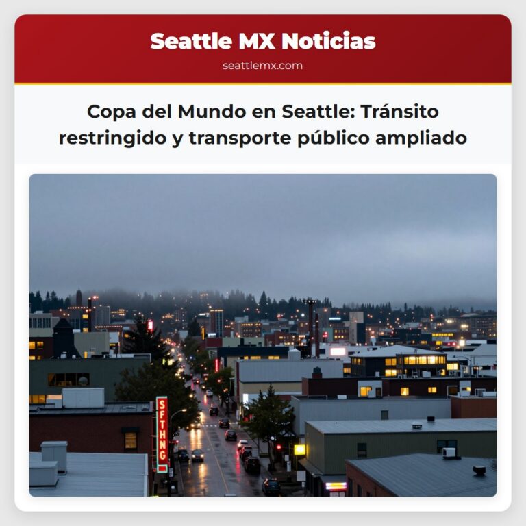 Copa del Mundo en Seattle Tránsito restringido y transporte público ampliado