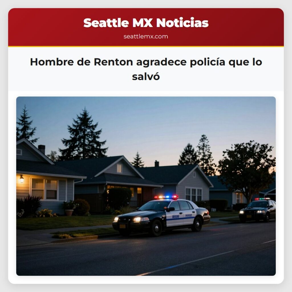 Hombre de Renton agradece policía que lo salvó
