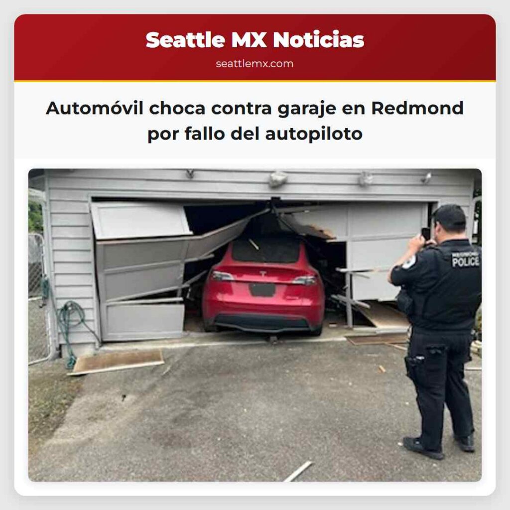 Noticias De Seattle 5 Automóvil choca contra garaje en Redmond por