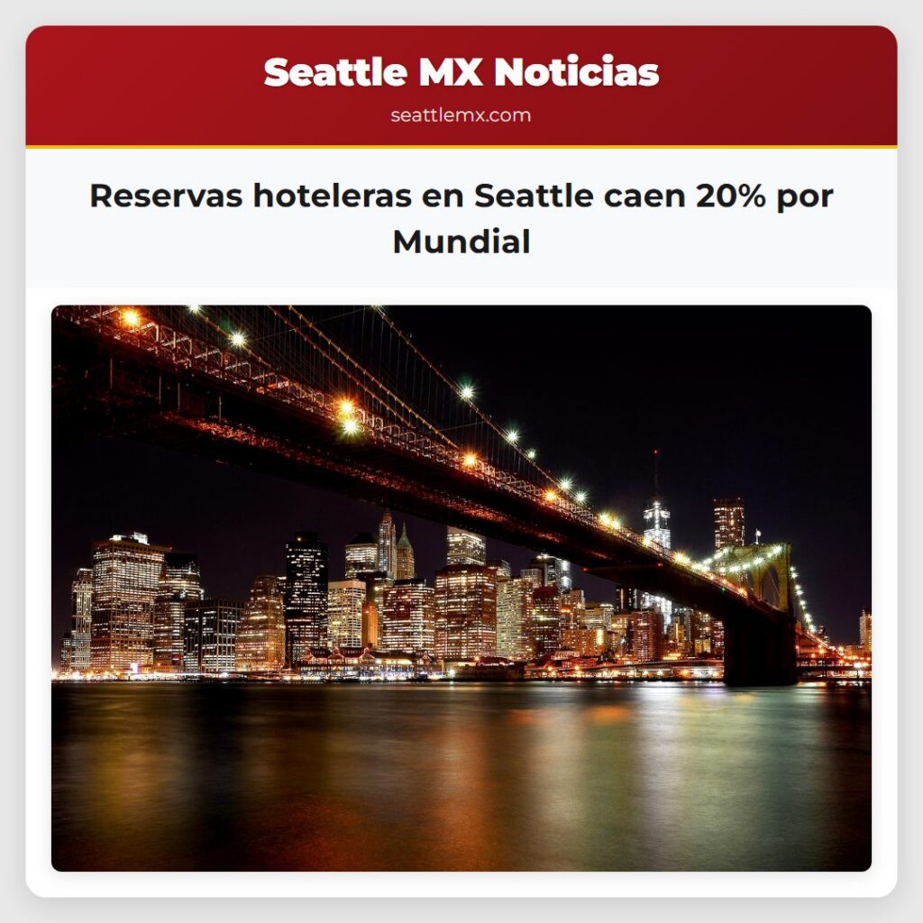 Reservas hoteleras en Seattle caen 20% por Mundial