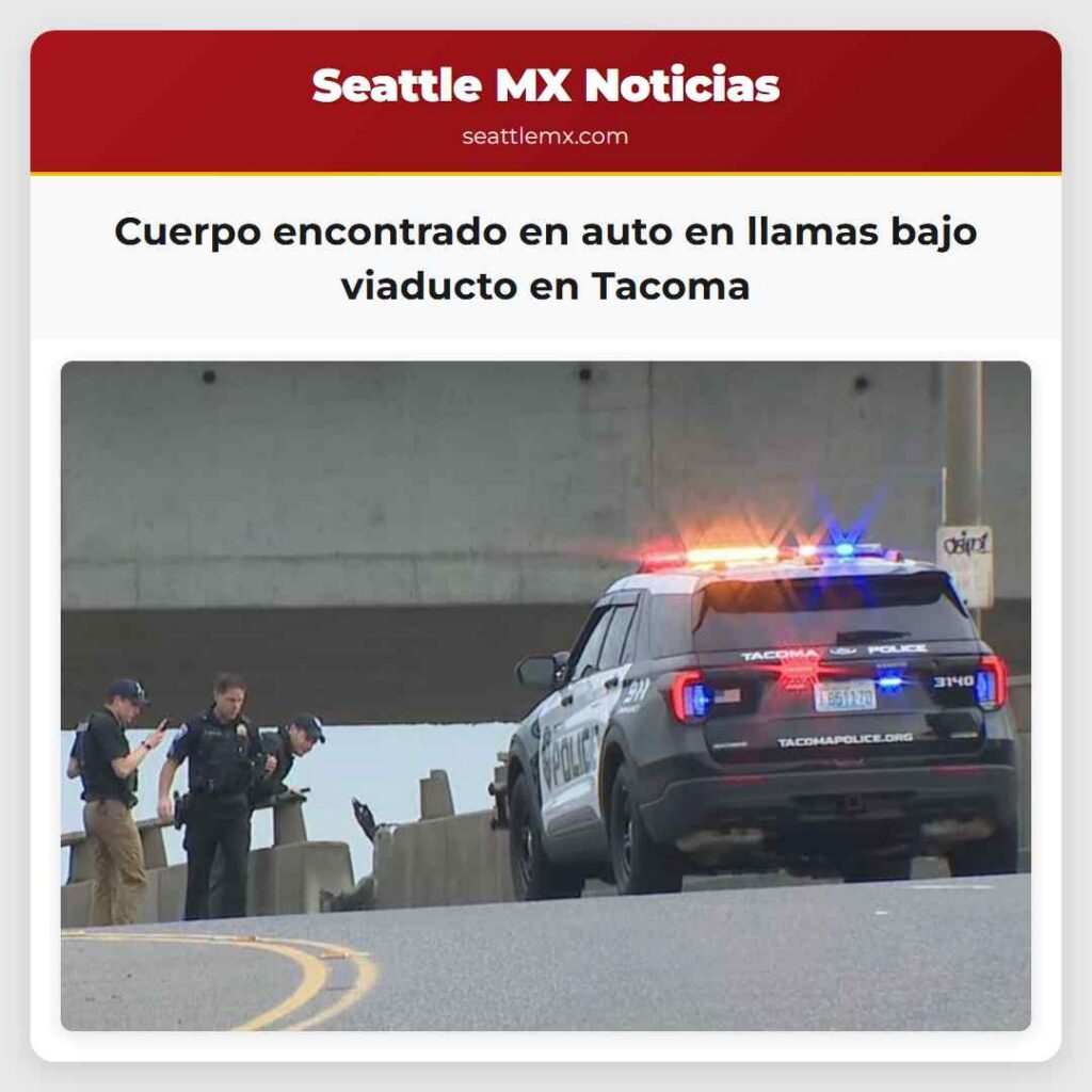 Noticias De Seattle 1 Cuerpo encontrado en auto en llamas bajo viaducto