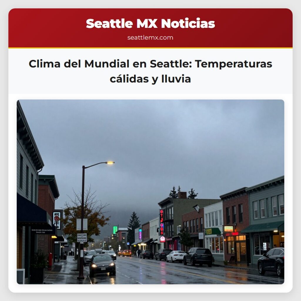 Clima del Mundial en Seattle: Temperaturas
