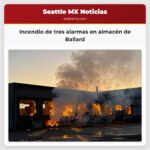 Incendio de tres alarmas en almacén de Ballard