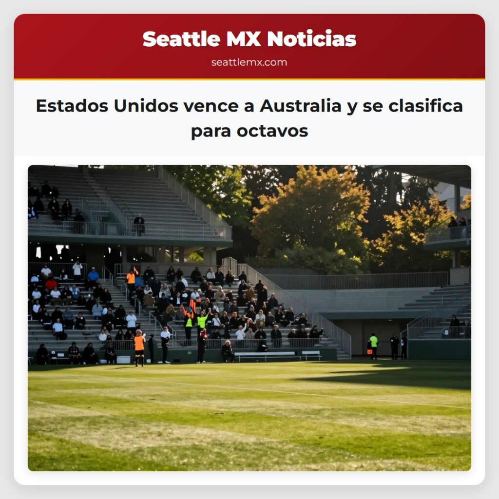 Estados Unidos vence a Australia y se clasifica