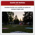 Hombre herido con cuchillo en pelea en parque Angle Lake