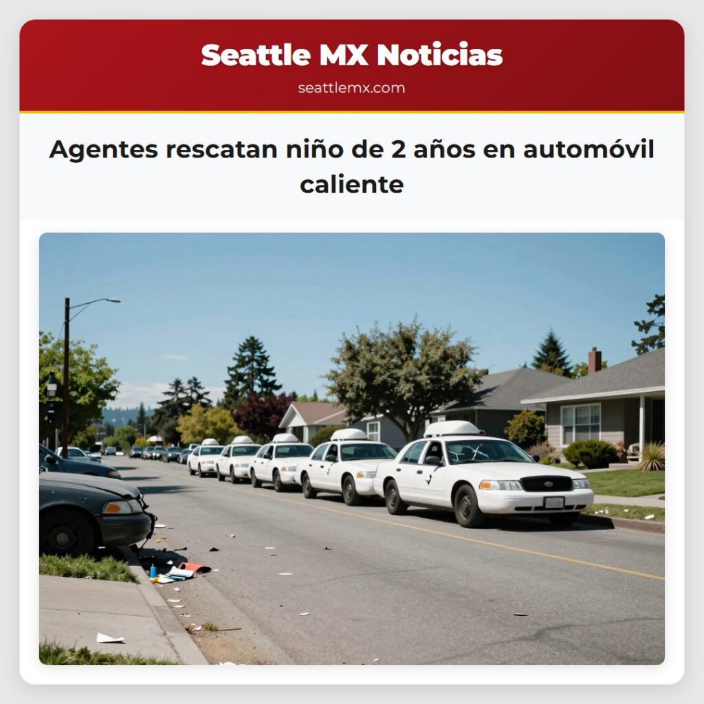 Agentes rescatan niño de 2 años en automóvil