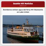 Bomberos retiran agua del ferry MV Skansonia en Lake Union