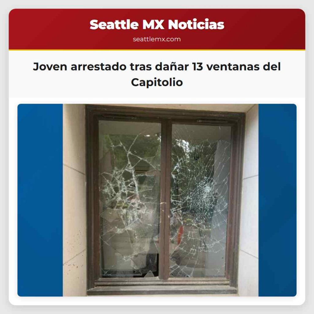 Joven arrestado tras dañar 13 ventanas del