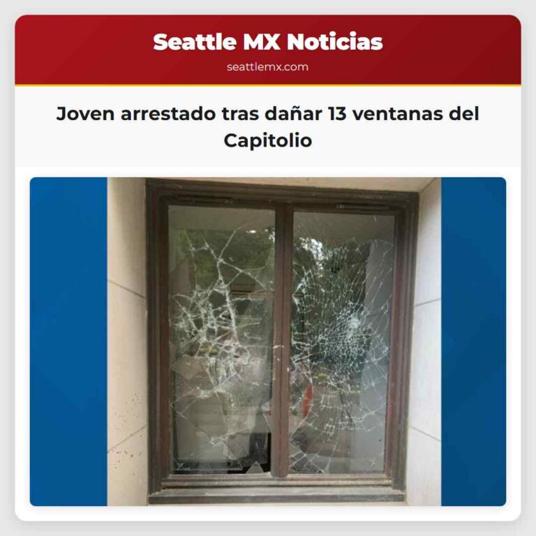 Joven arrestado tras dañar 13 ventanas del Capitolio