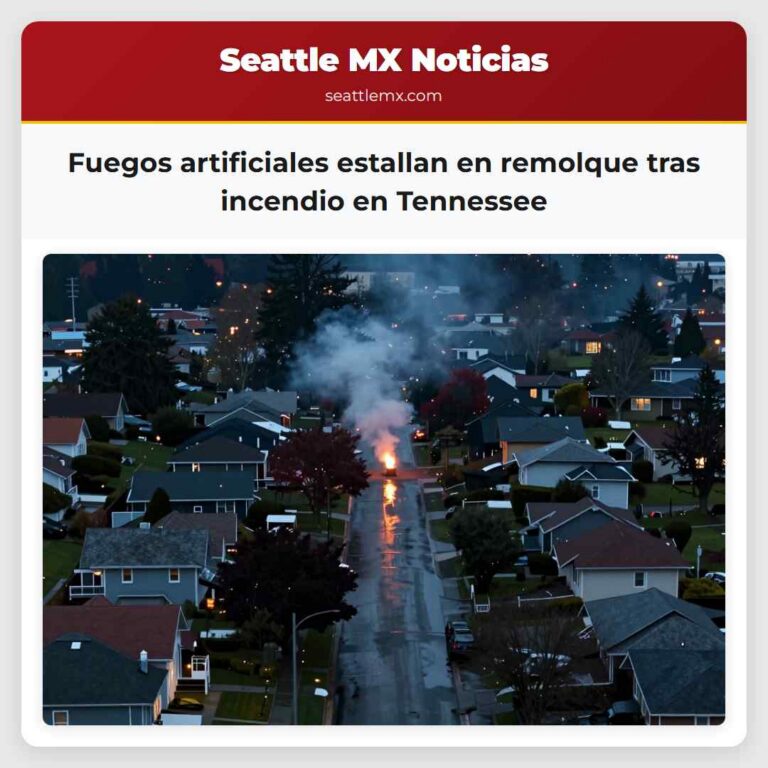 Fuegos artificiales estallan en remolque tras incendio en Tennessee