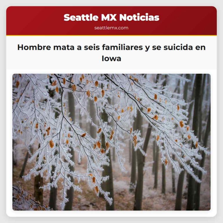 Hombre mata a seis familiares y se suicida en Iowa