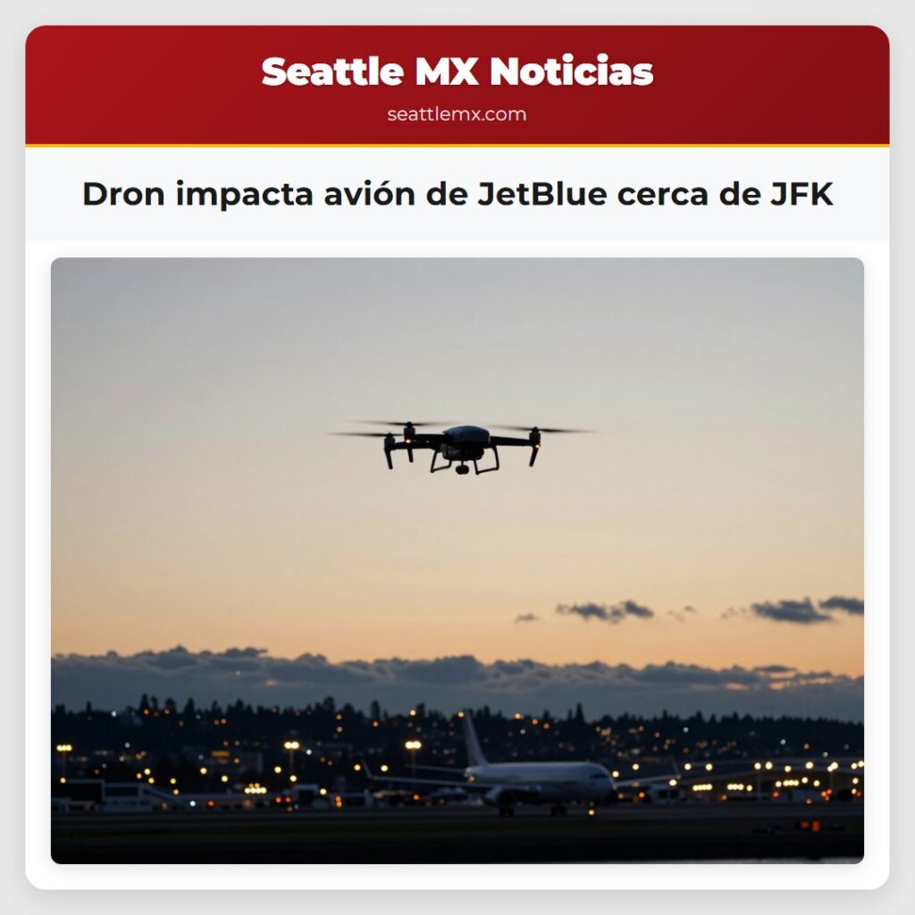 Dron impacta avión de JetBlue cerca de JFK