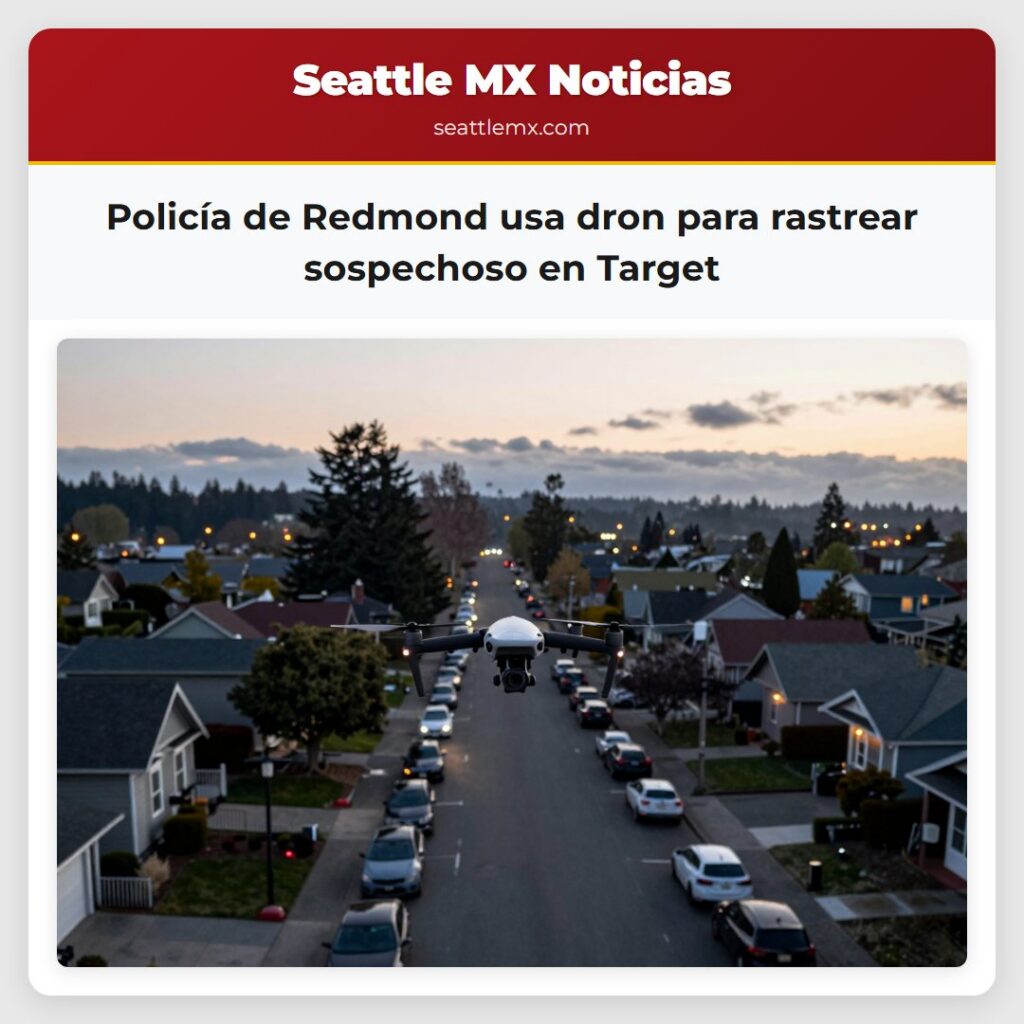 Policía de Redmond usa dron para rastrear