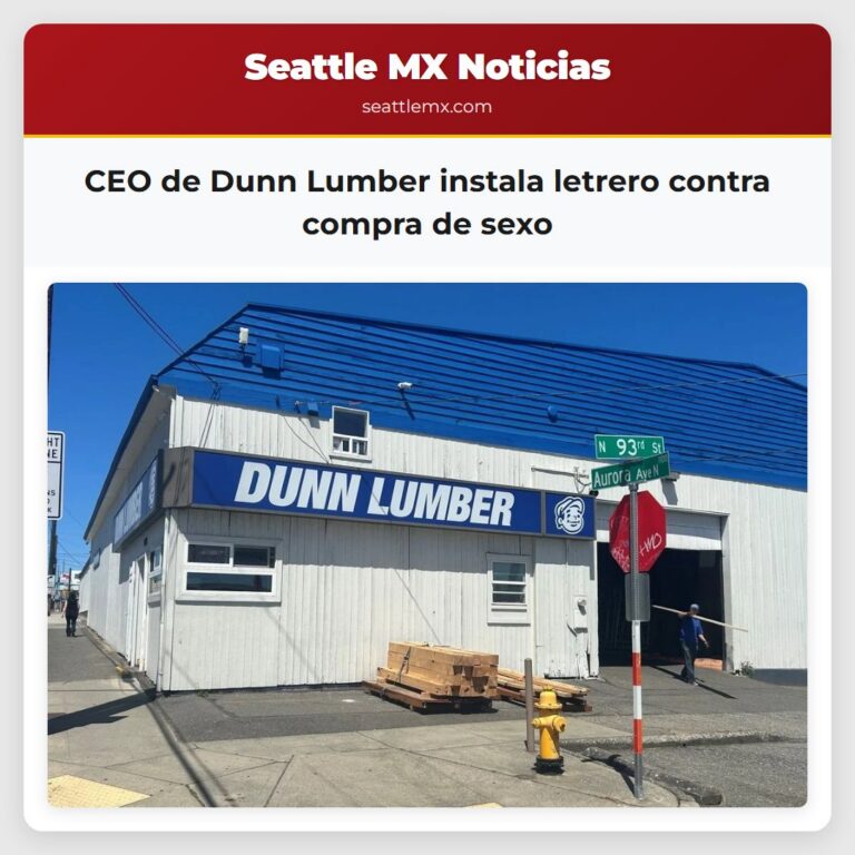 CEO de Dunn Lumber instala letrero contra compra de sexo