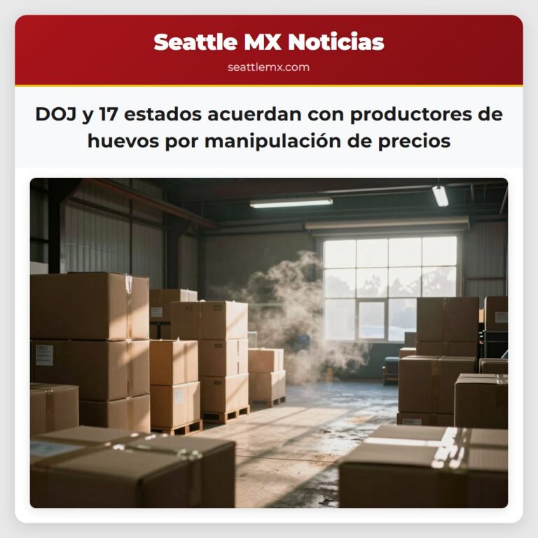 DOJ y 17 estados acuerdan con productores de huevos por manipulación de precios
