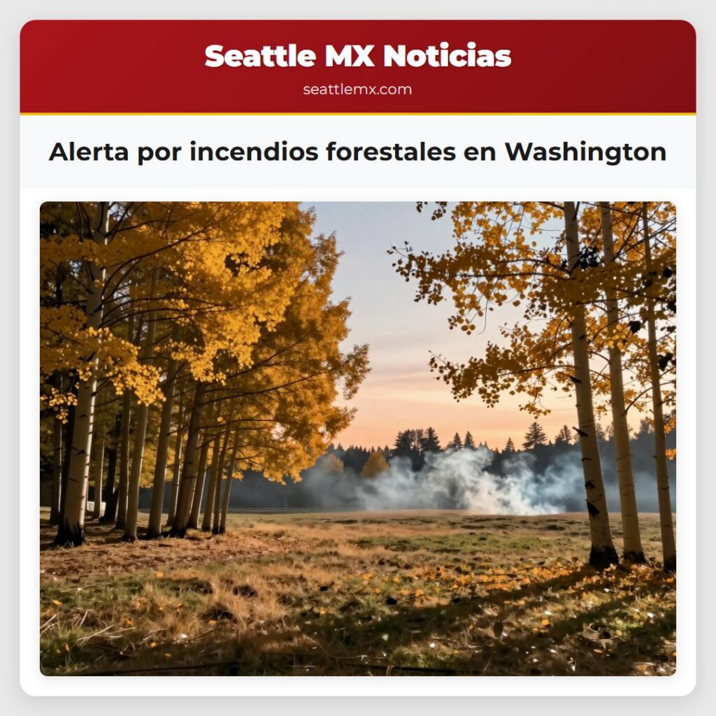 Alerta por incendios forestales en Washington