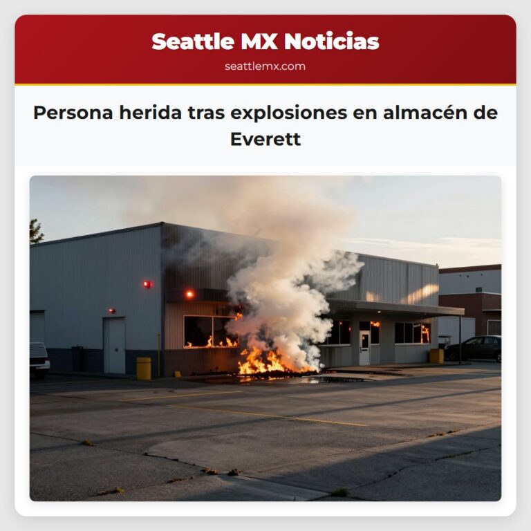 Persona herida tras explosiones en almacén de Everett