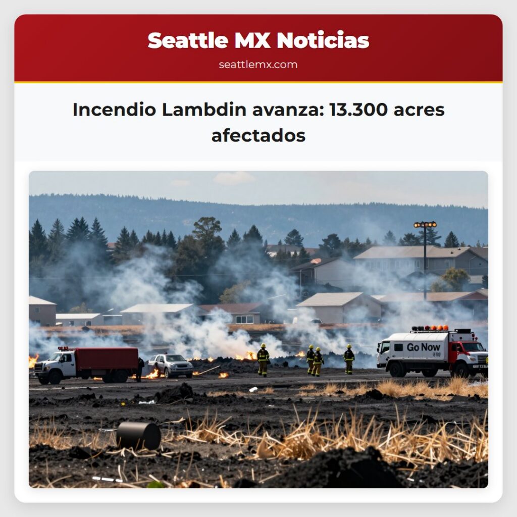 Incendio Lambdin avanza: 13.300 acres afectados