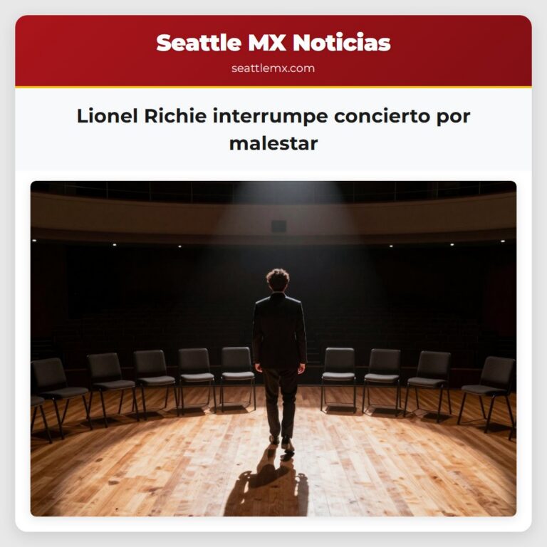 Lionel Richie interrumpe concierto por malestar