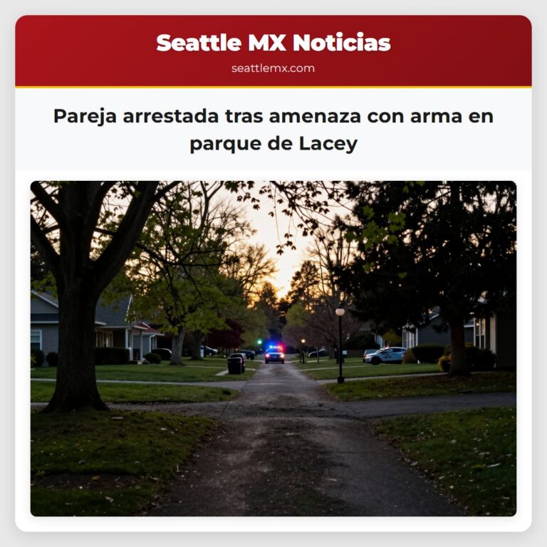 Pareja arrestada tras amenaza con arma en parque de Lacey