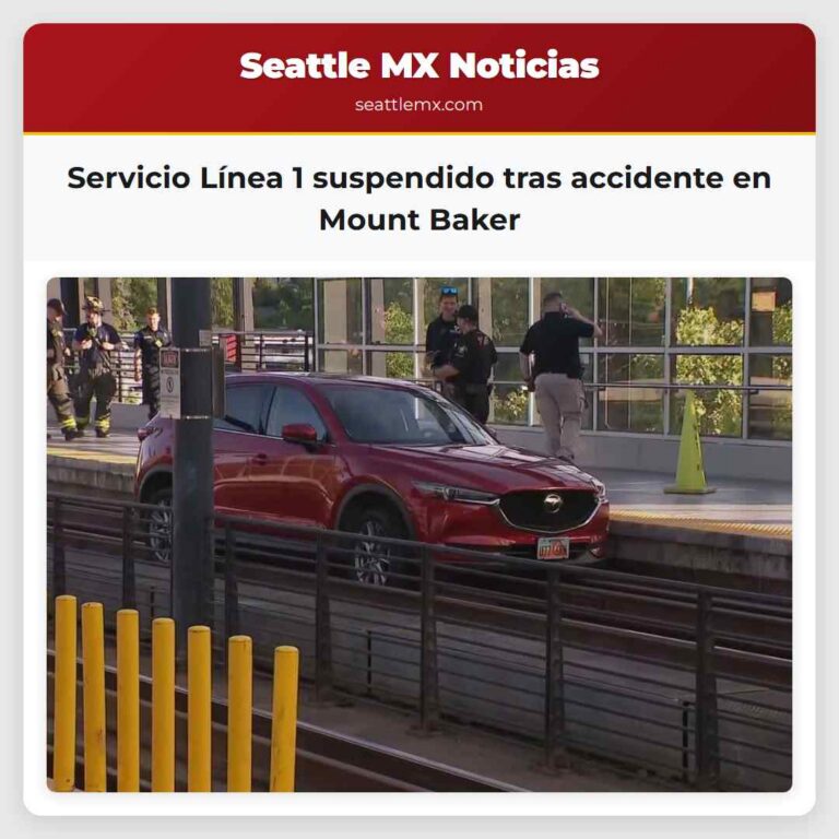 Servicio Línea 1 suspendido tras accidente en Mount Baker