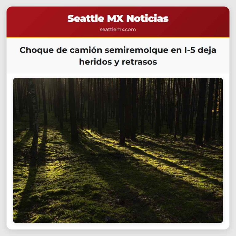 Choque de camión semiremolque en I-5 deja heridos y retrasos