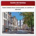Vuelo United choca contra poste no camión al aterrizar
