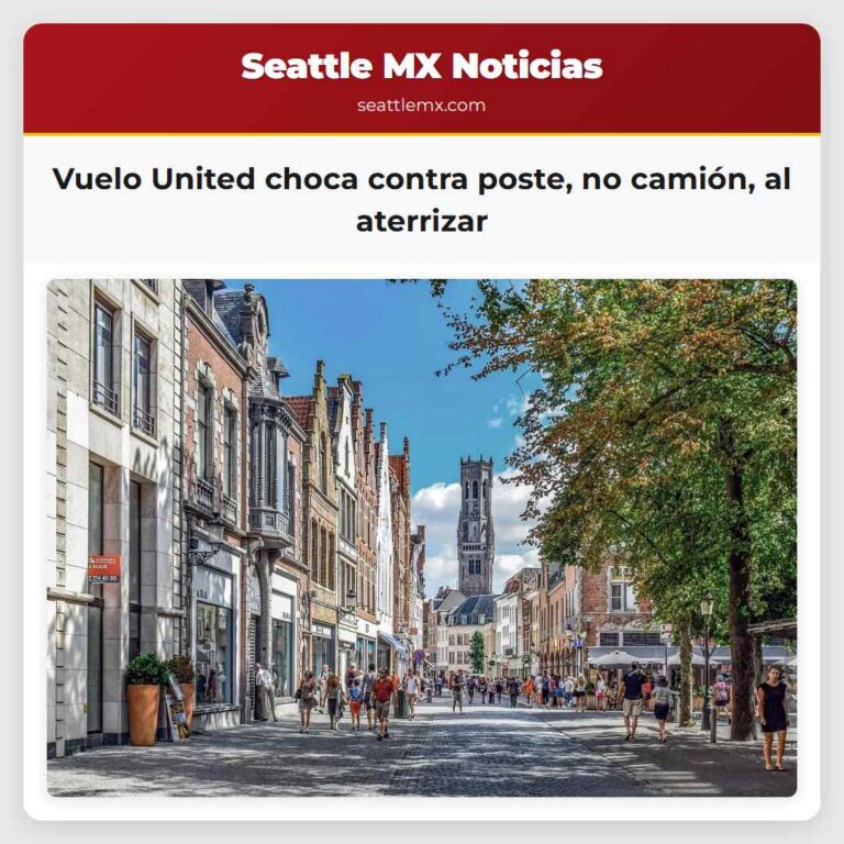 Vuelo United choca contra poste no camión al aterrizar