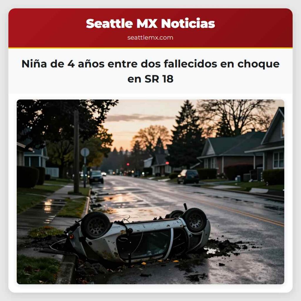 Noticias De Seattle 3 Niña de 4 años entre dos fallecidos en choque en