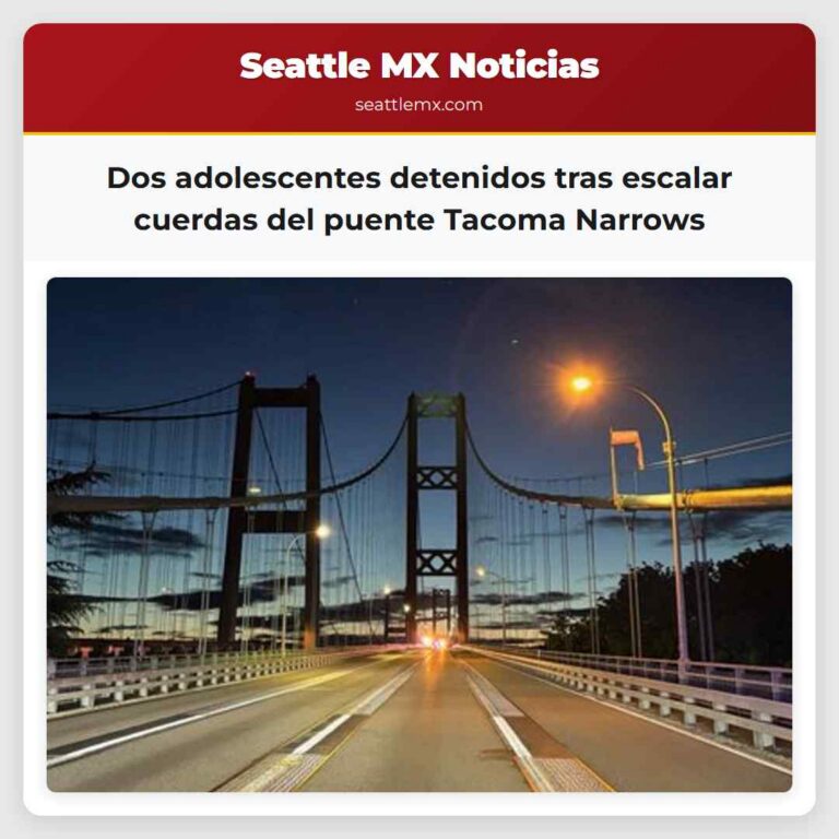 Dos adolescentes detenidos tras escalar cuerdas del puente Tacoma Narrows
